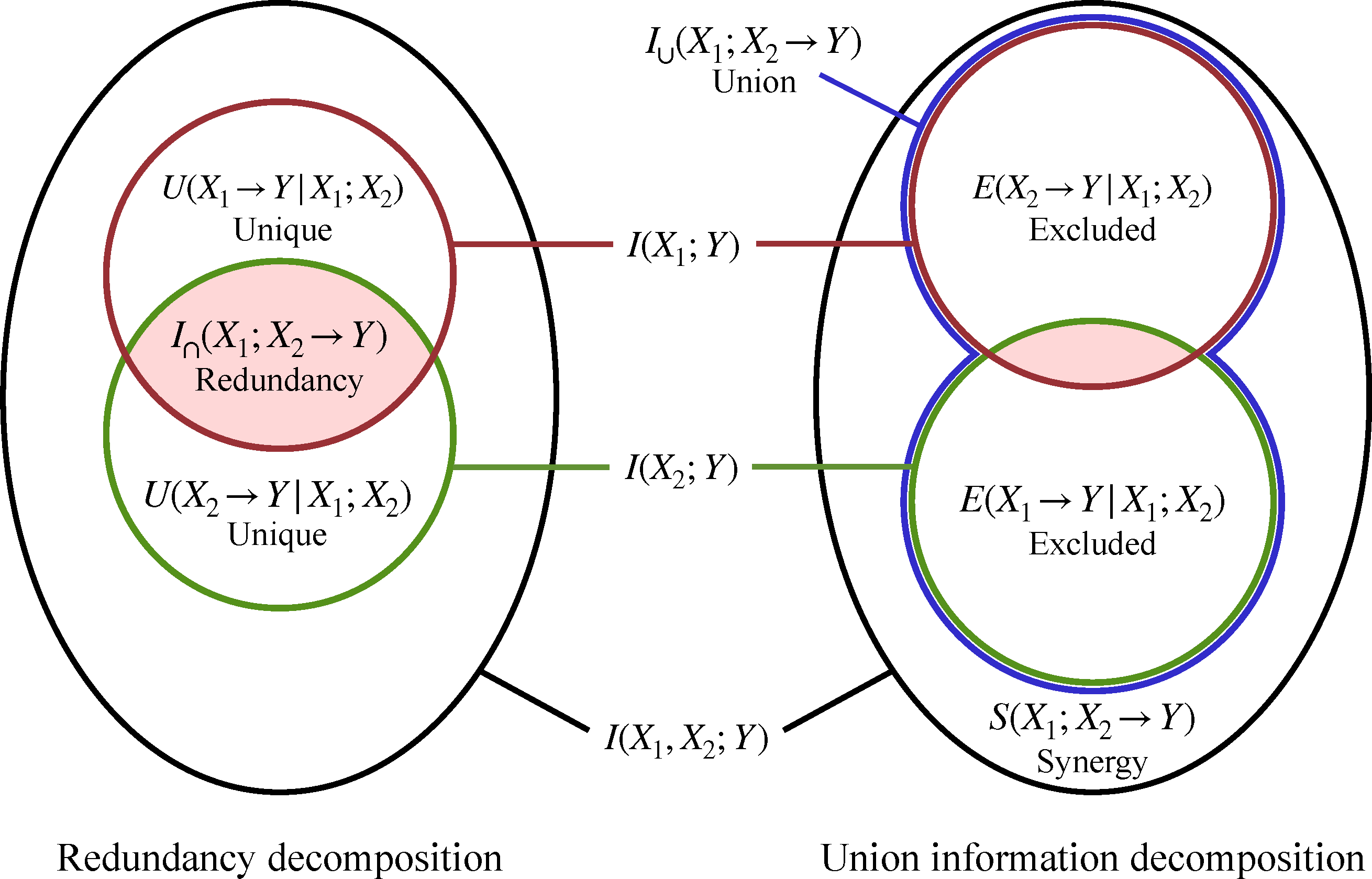 Partial information decomposition figure